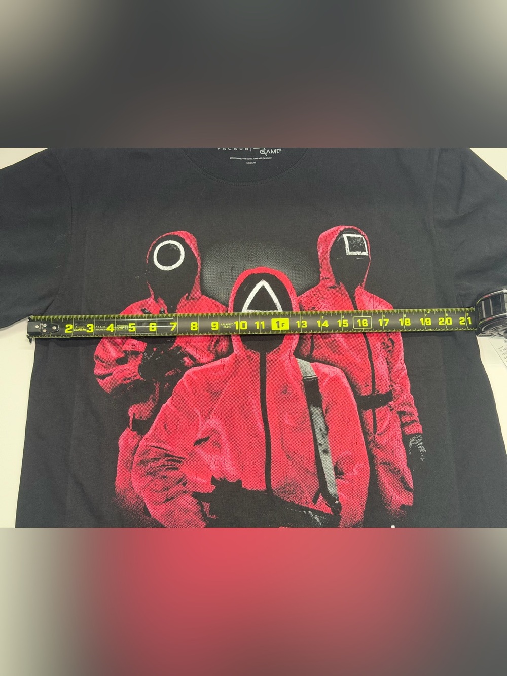 PacSun Black Men's Squid Games Short Sleeve T-Shirt Size Medium - Picture 8 of 13